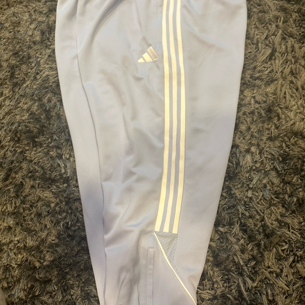 Adidas Gray Sweatpants with Signature Stripes